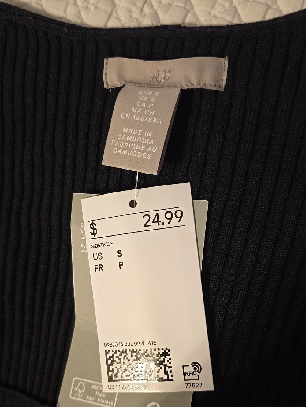 H&M Square-Neck Rib-Knit Top - Picture 2 of 6